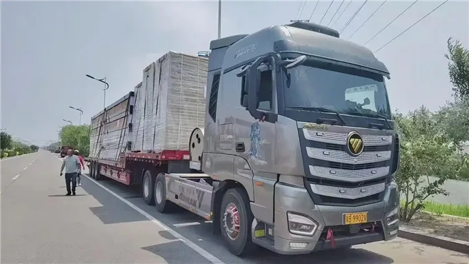 TIR truck with cargo heading from China to Tajikistan by road freight